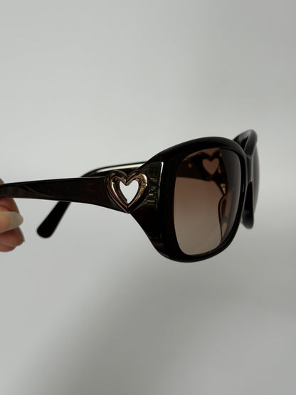 Furla Heart Detail Oversized Sunglasses