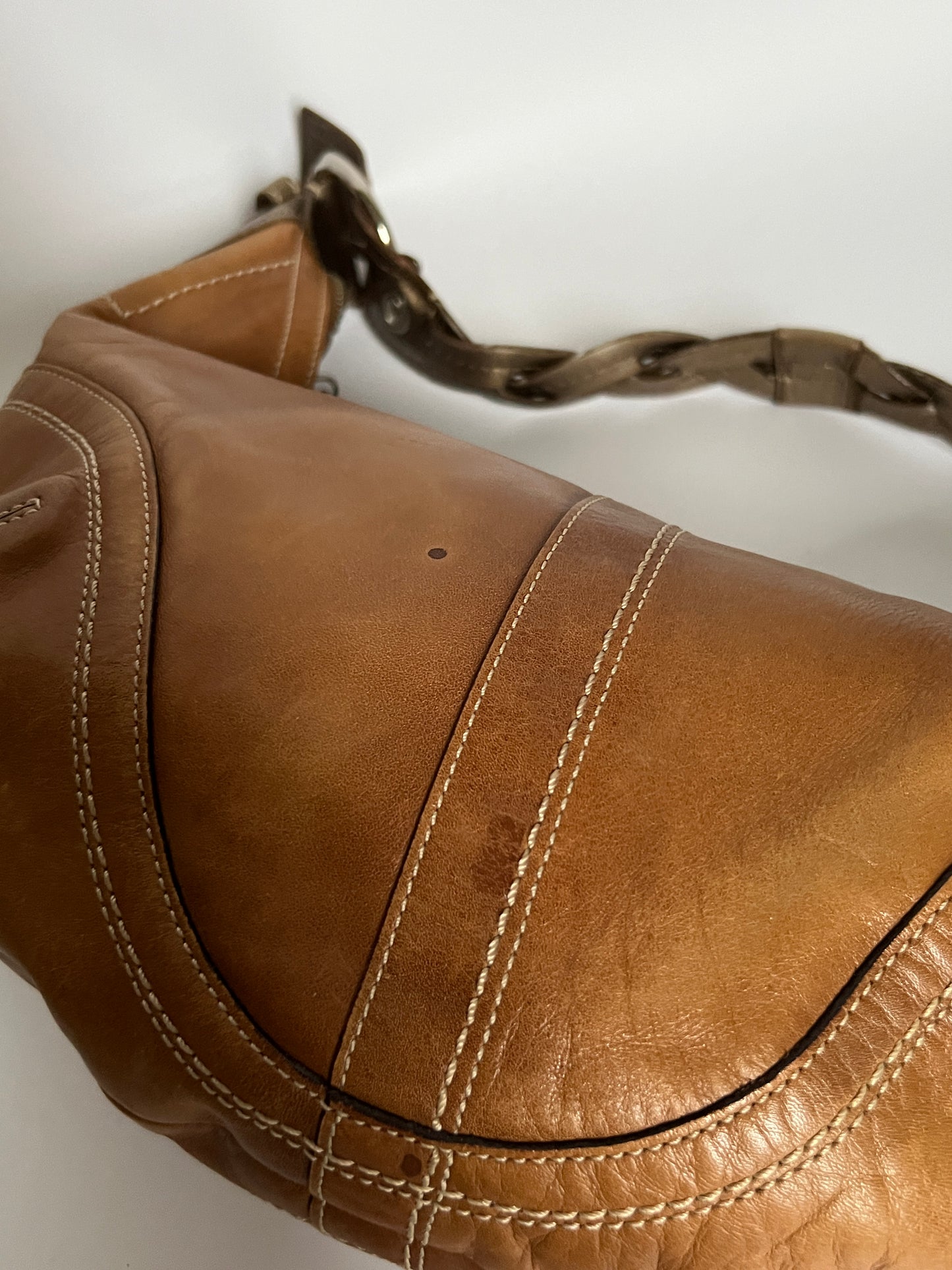 Coach Leather Hobo Plait Bag