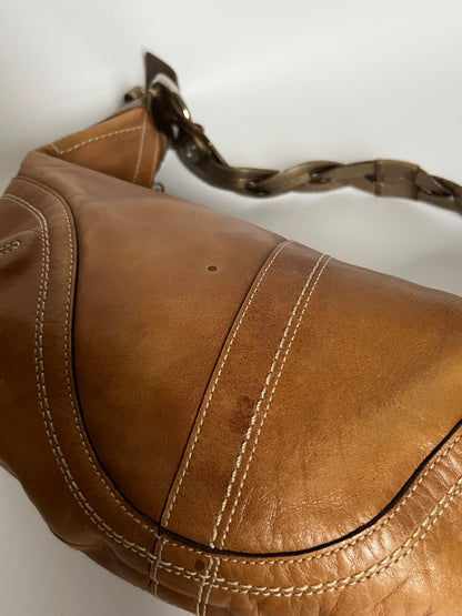 Coach Leather Hobo Plait Bag