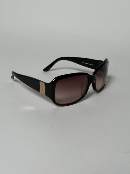 Furla Rectangular Sunglasses with Gold Logo Plaque