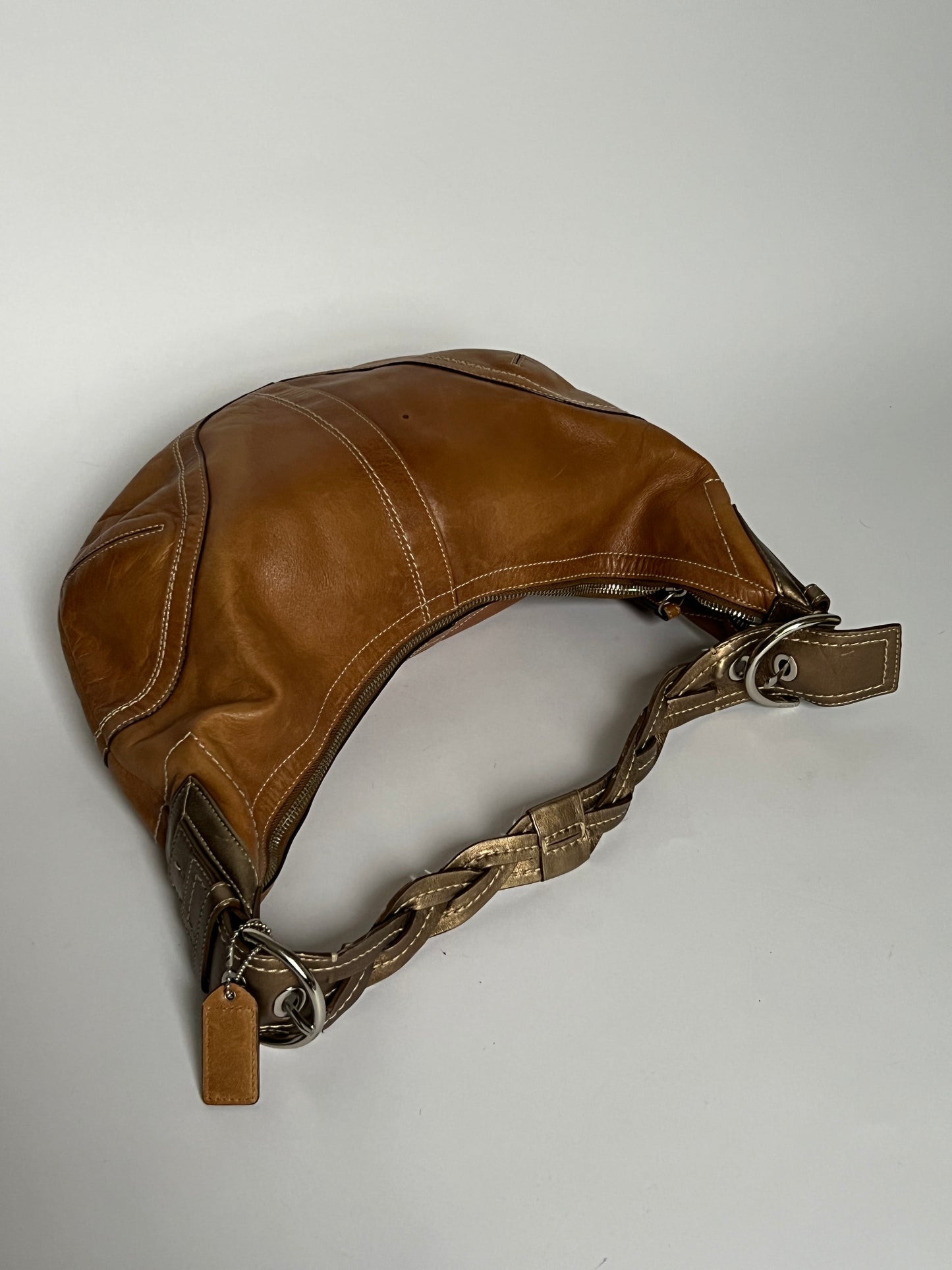 Coach Leather Hobo Plait Bag