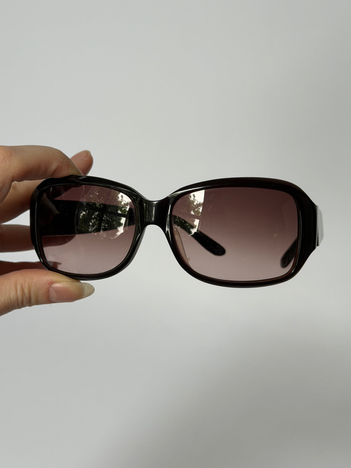 Furla Rectangular Sunglasses with Gold Logo Plaque