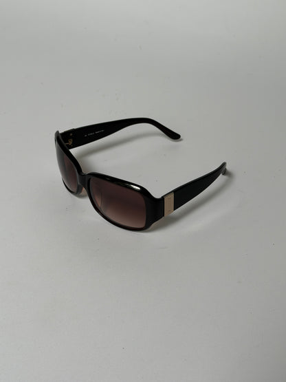 Furla Rectangular Sunglasses with Gold Logo Plaque