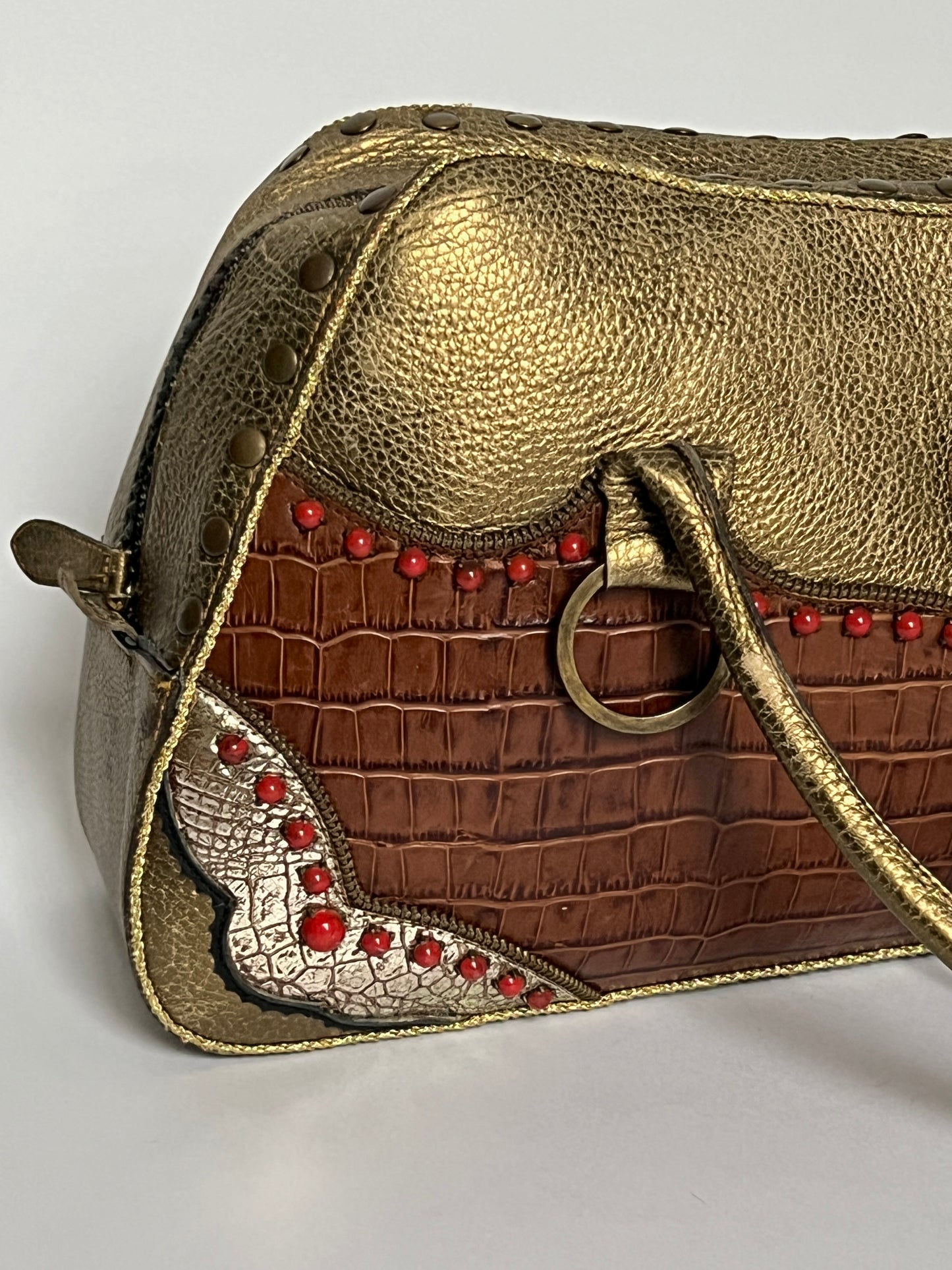 Y2K Leather Studded Bag