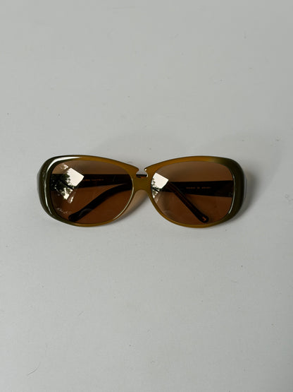 Miu Miu Olive Gradient Oversized Sunglasses