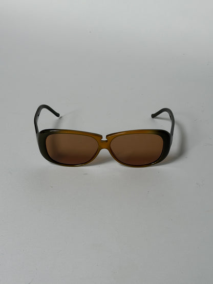 Miu Miu Olive Gradient Oversized Sunglasses