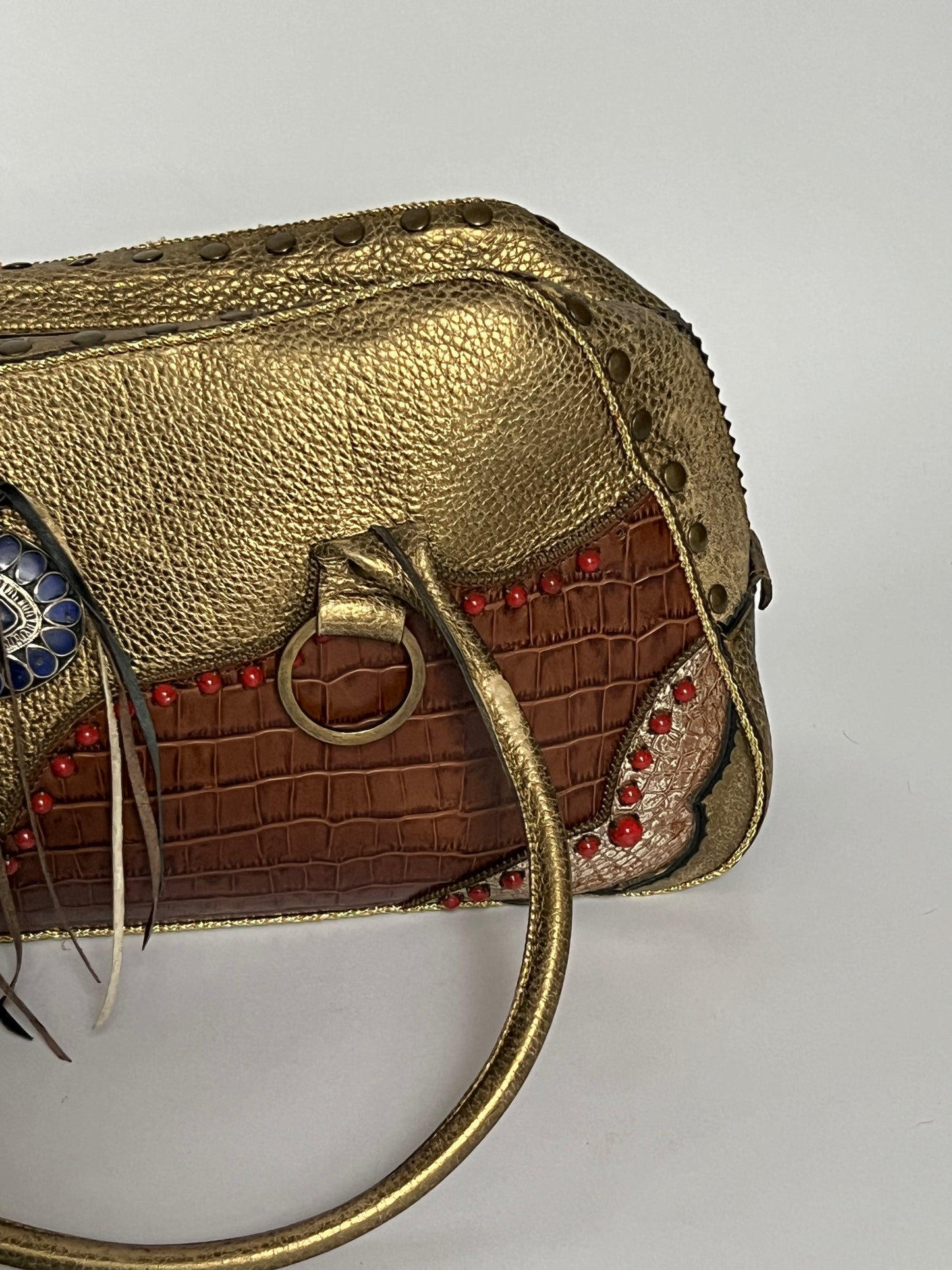 Y2K Leather Studded Bag