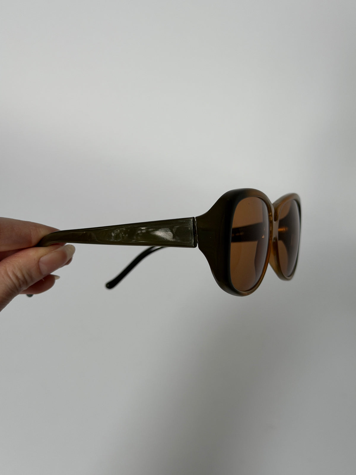Miu Miu Olive Gradient Oversized Sunglasses