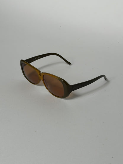 Miu Miu Olive Gradient Oversized Sunglasses
