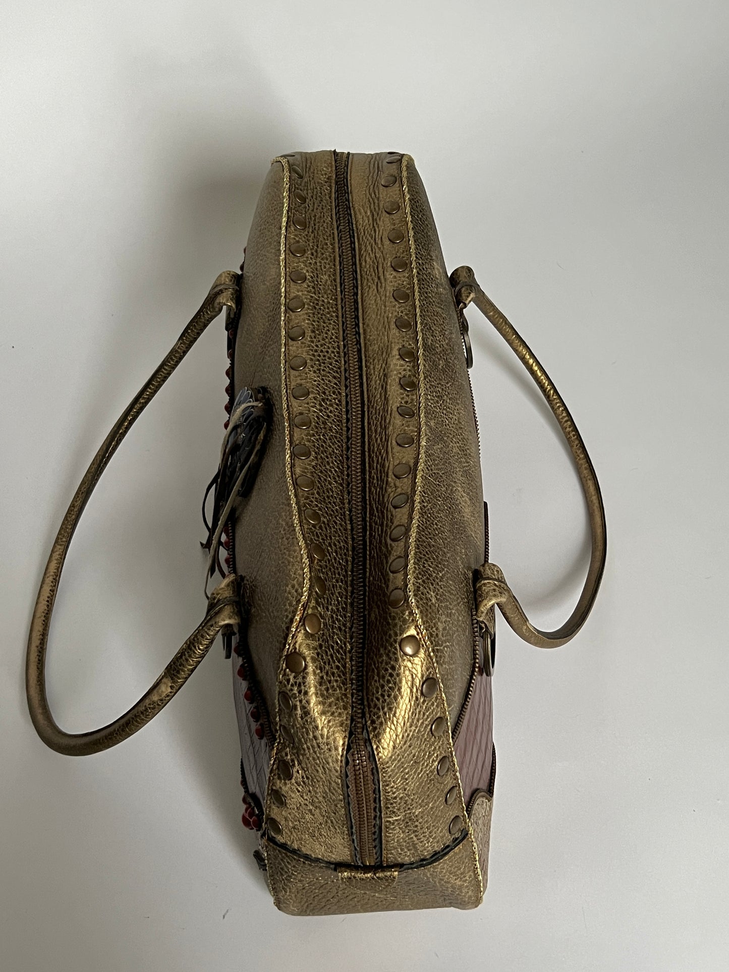 Y2K Leather Studded Bag