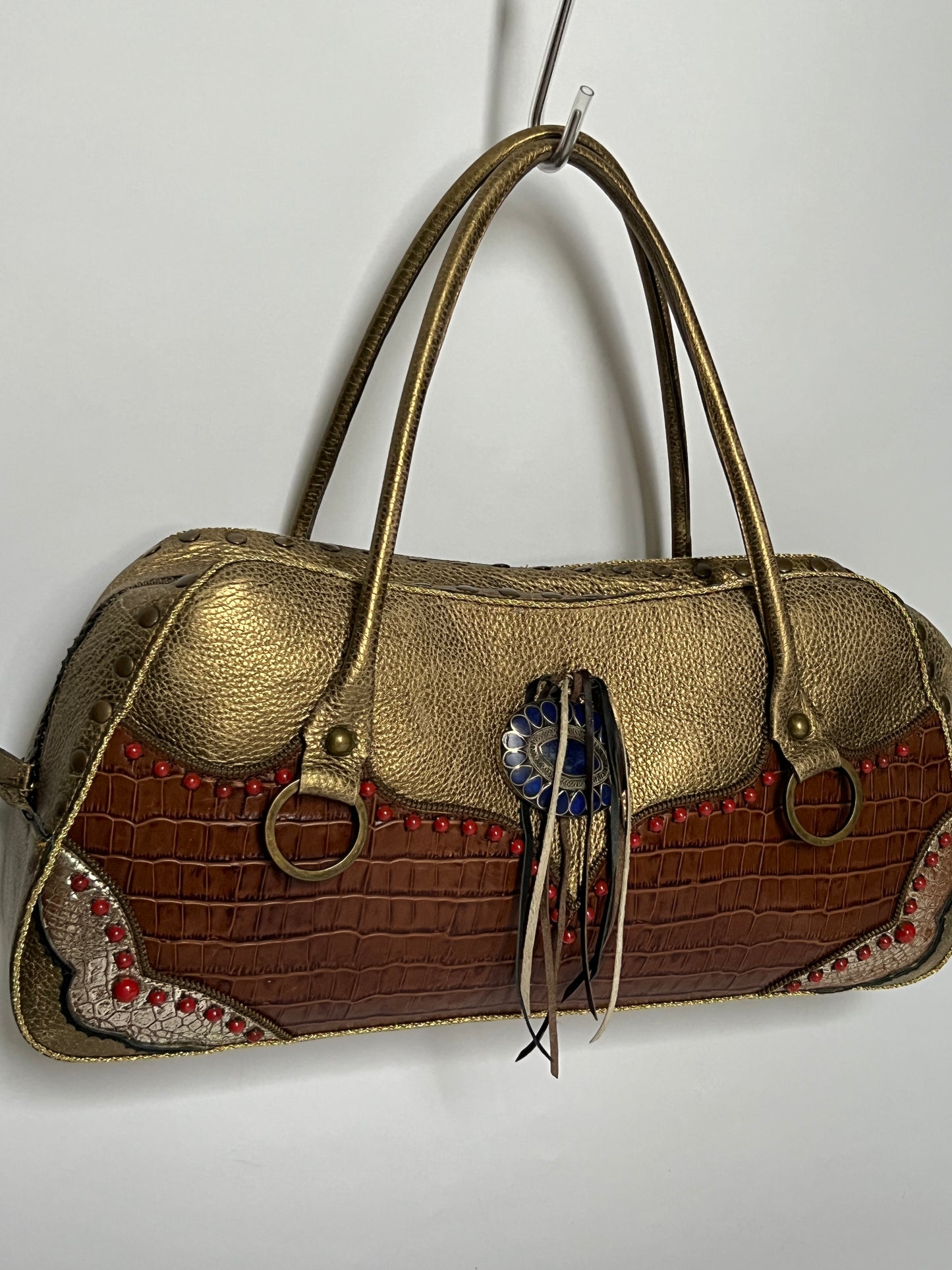Y2K Leather Studded Bag