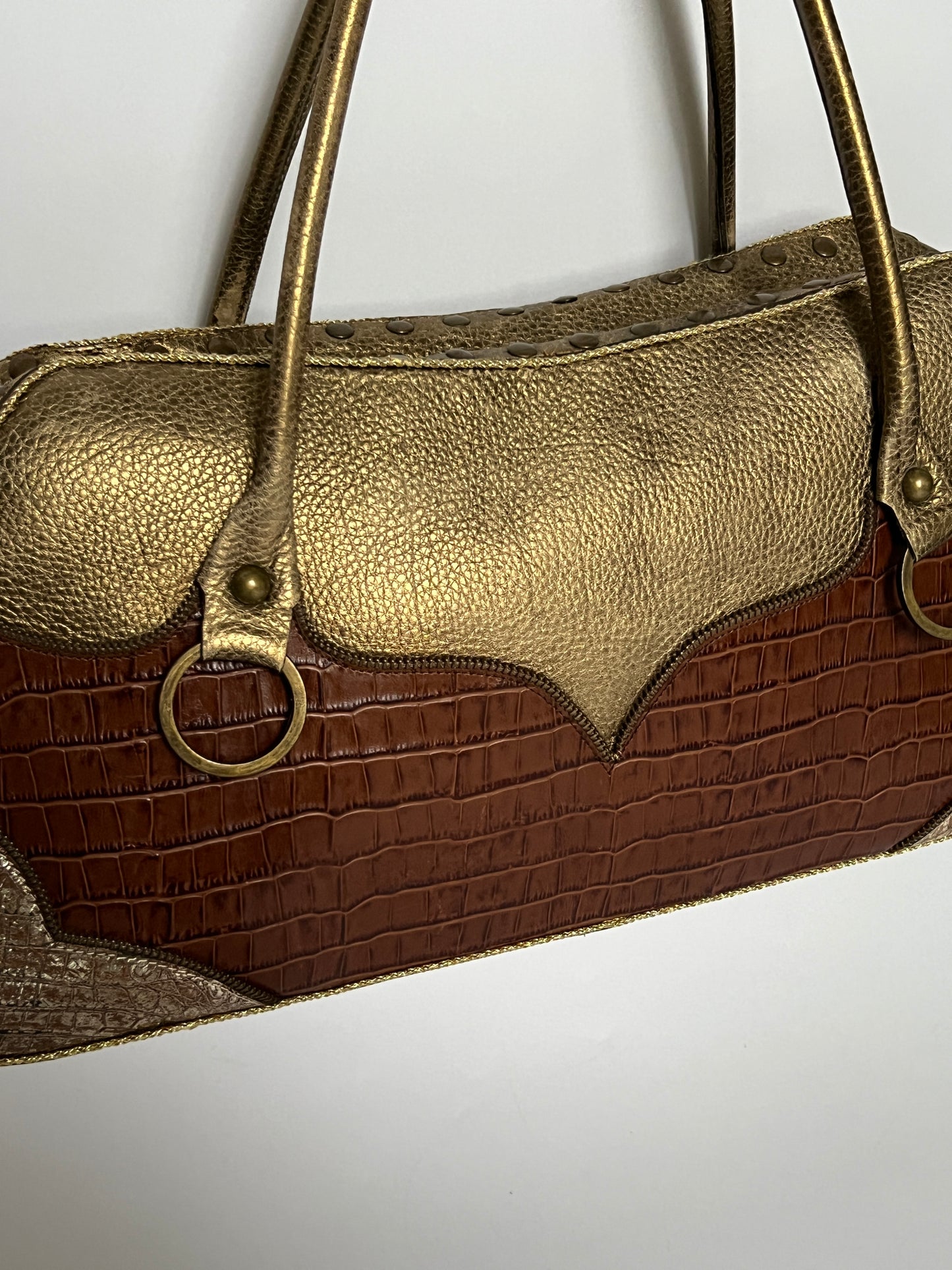 Y2K Leather Studded Bag