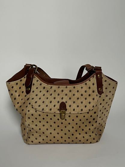 Polka Dot Cowhide Leather Bag