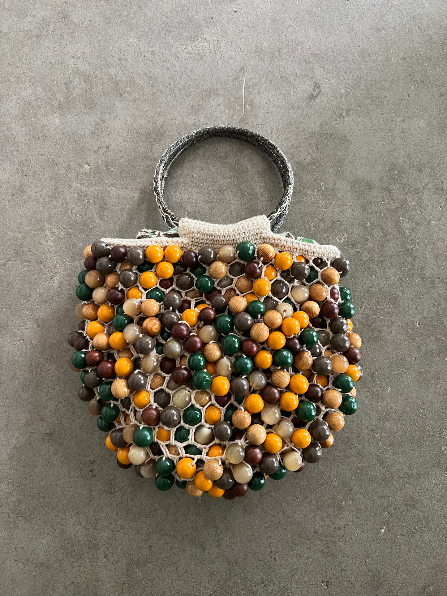 Crochet Wooden Beaded Bag