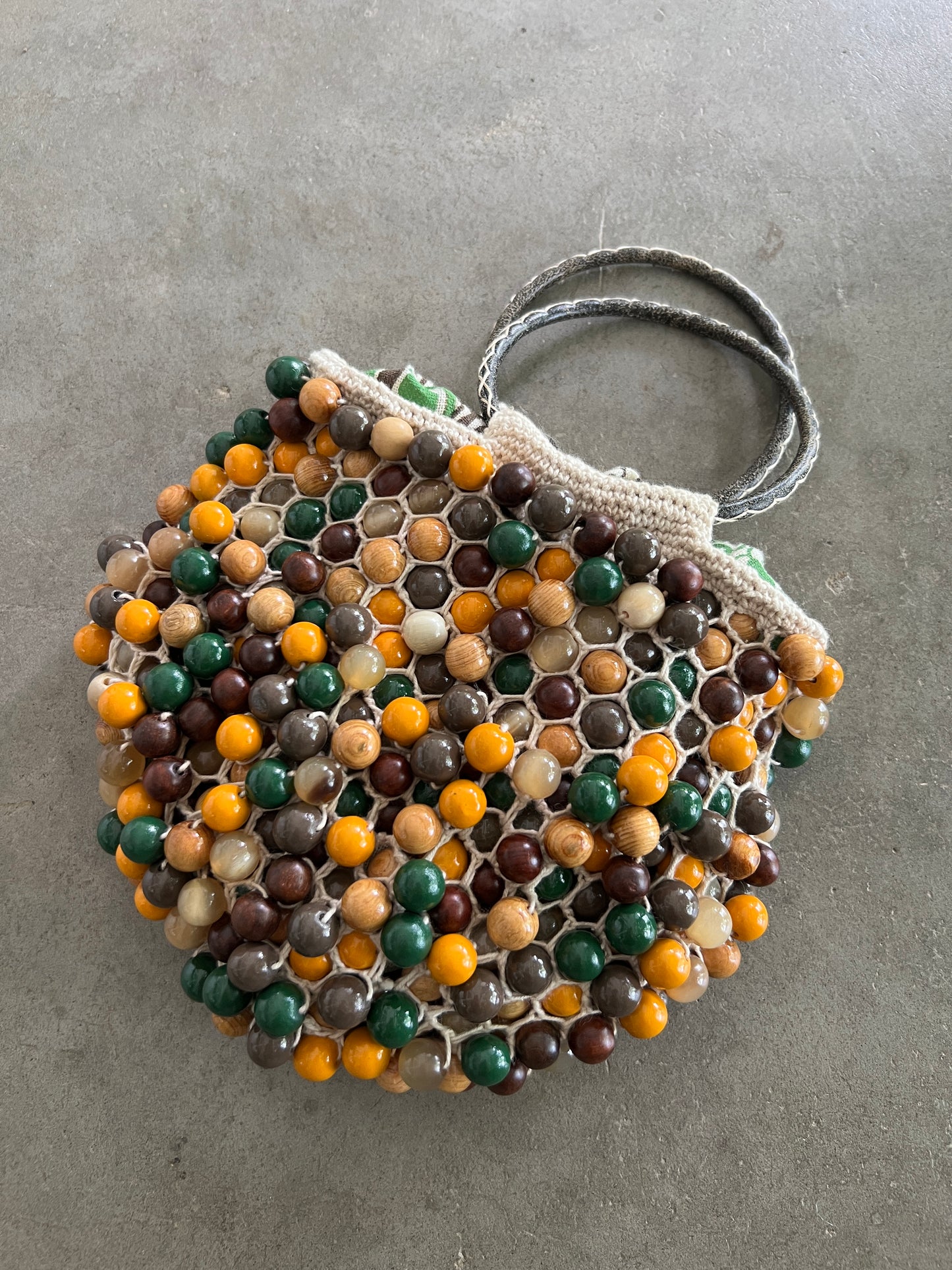 Crochet Wooden Beaded Bag