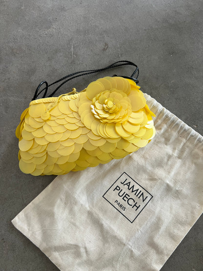 Yellow Sequin Rose Bag