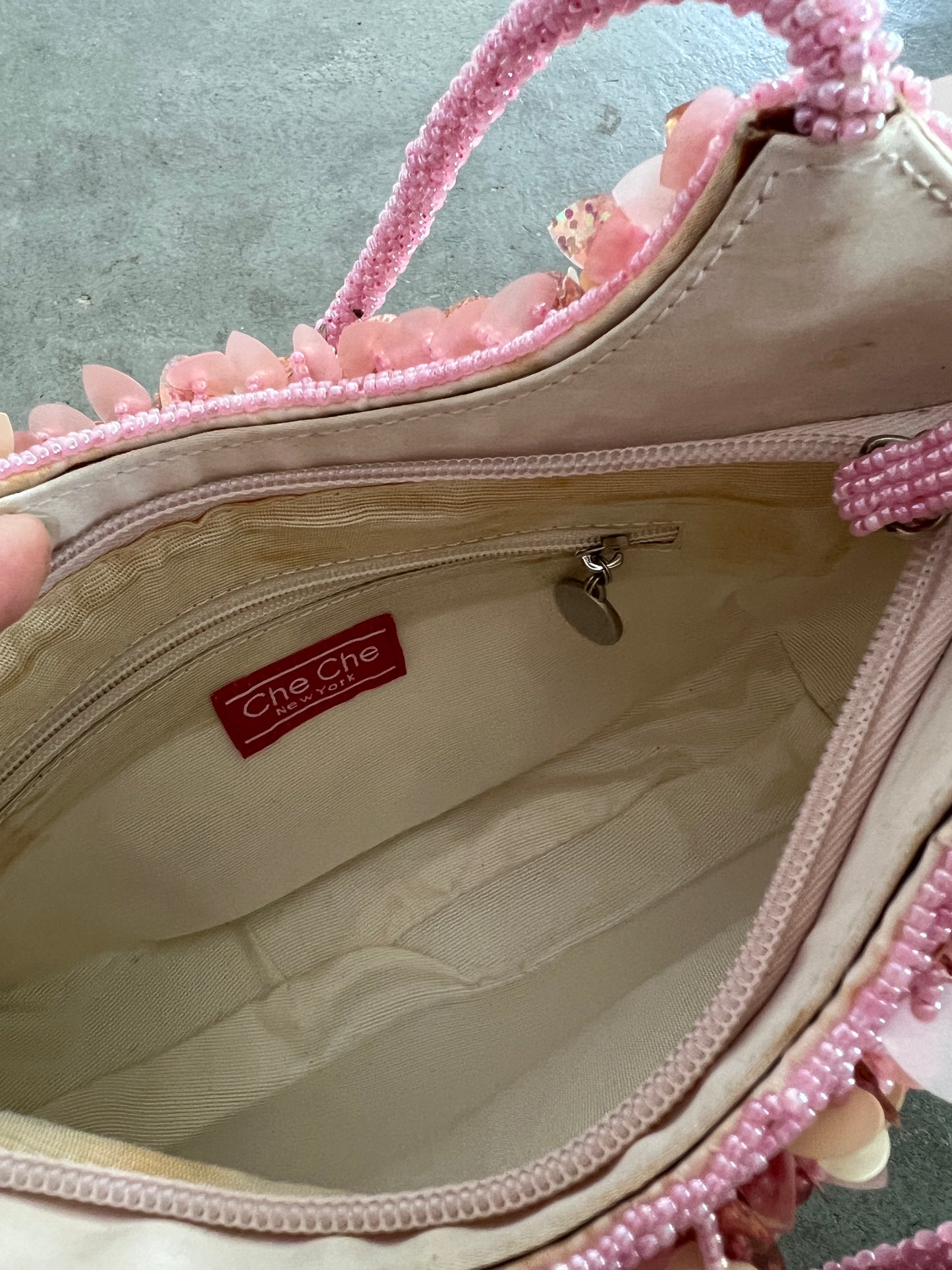 Che Che Pink Beaded Bag