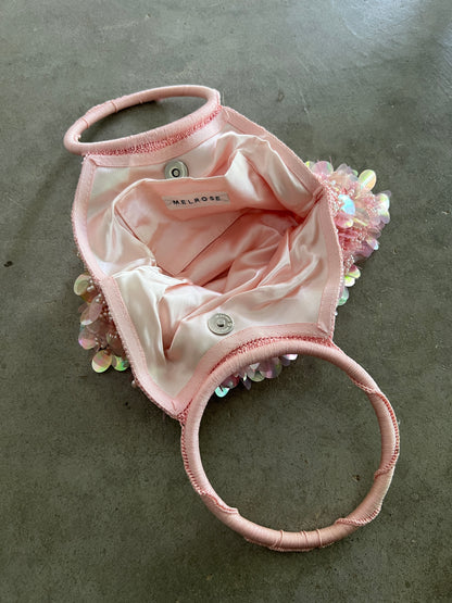 Pink Sequin Crochet Bag