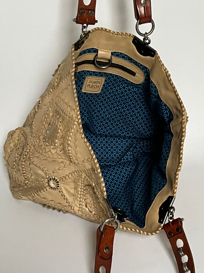 French Woven Leather Tote