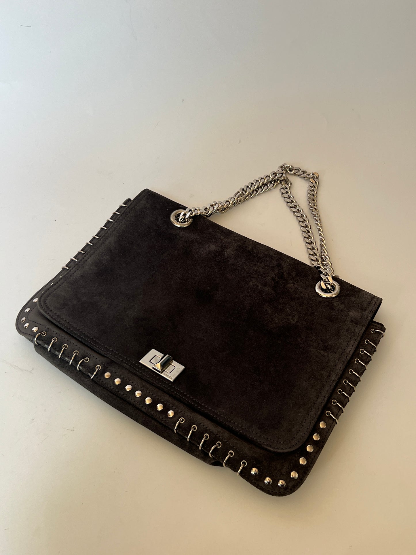 Pucci Suede Peirced Shoulder Bag