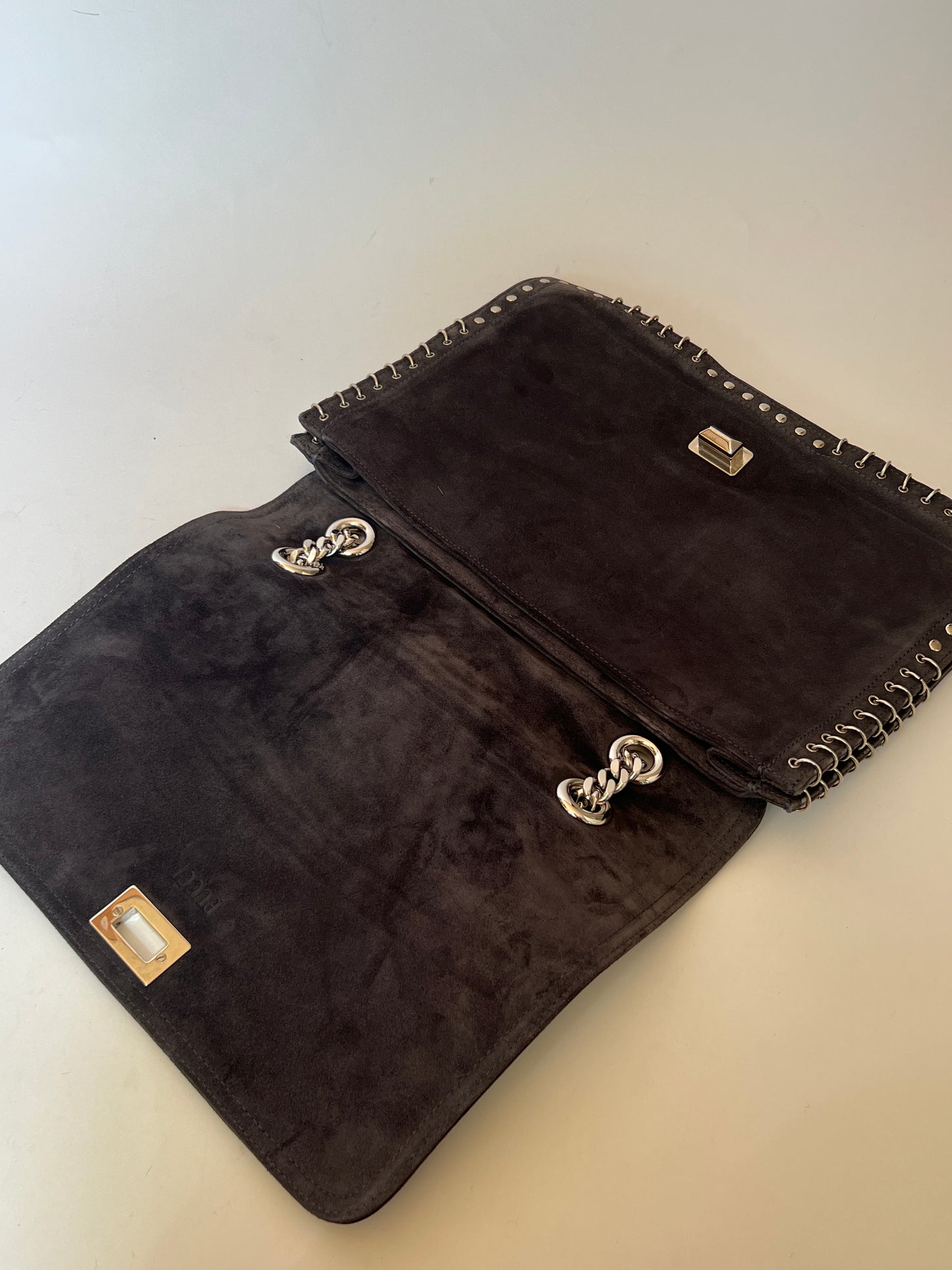 Pucci Suede Peirced Shoulder Bag