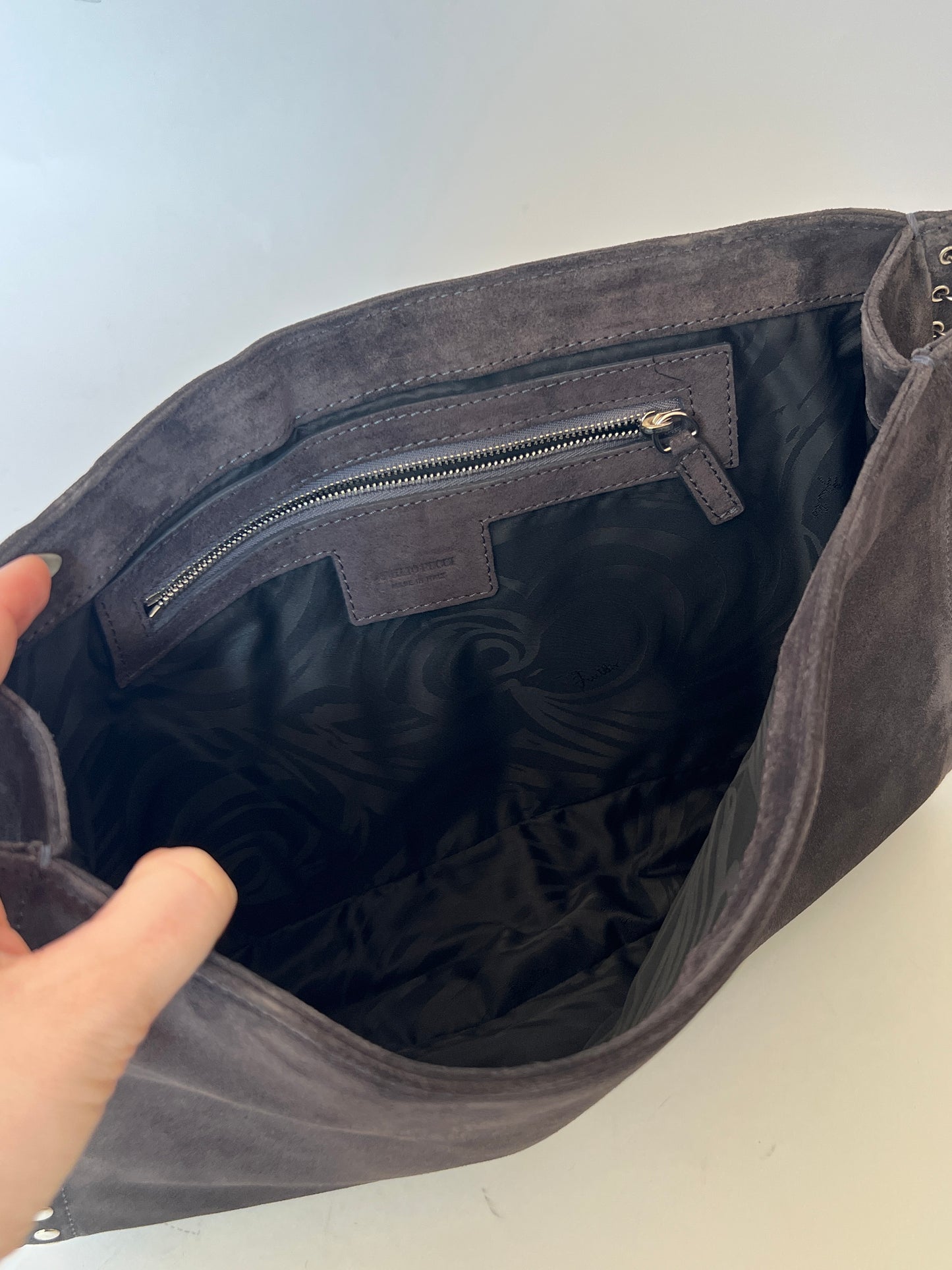 Pucci Suede Peirced Shoulder Bag