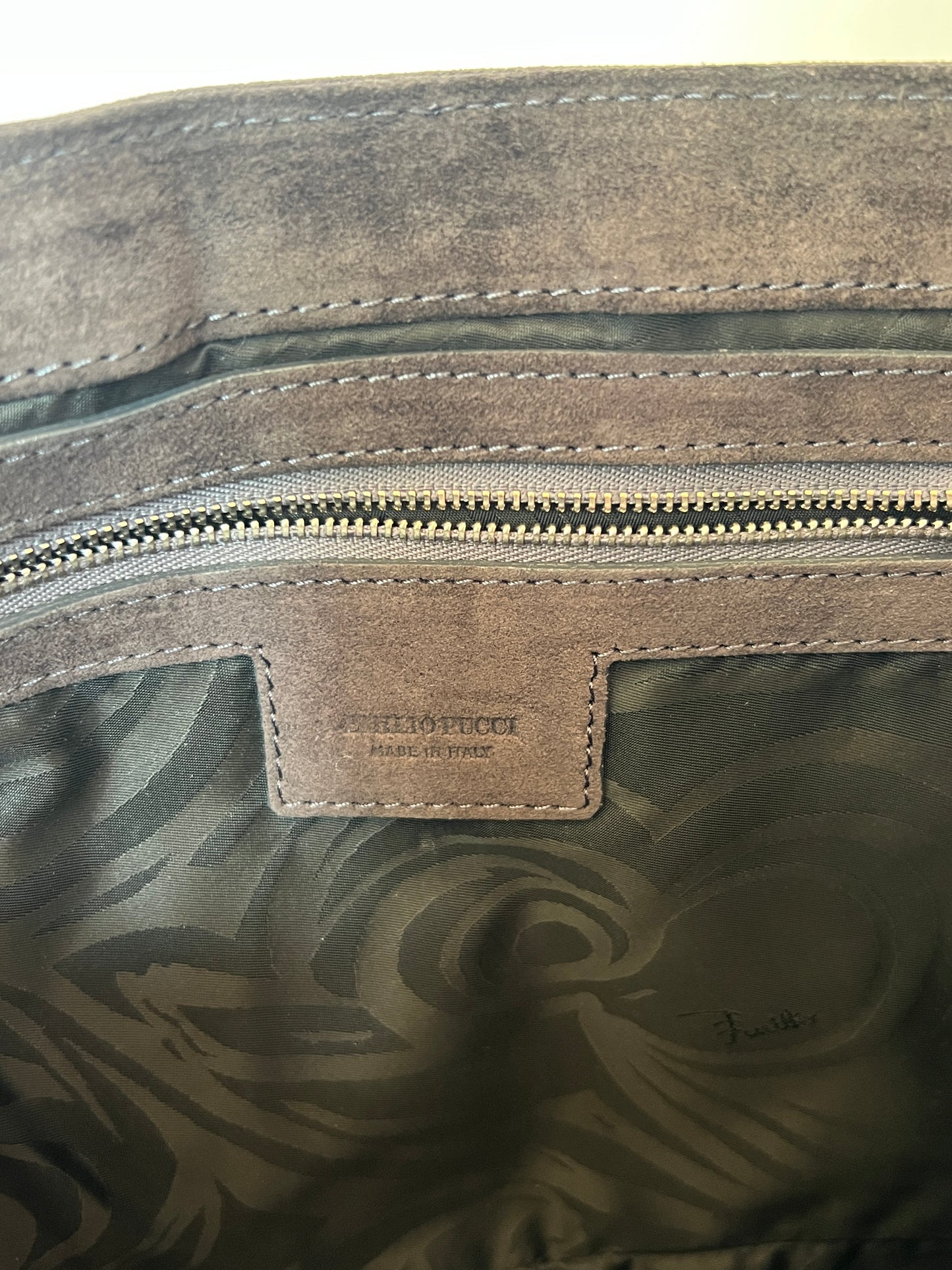 Pucci Suede Peirced Shoulder Bag