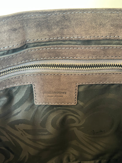 Pucci Suede Peirced Shoulder Bag