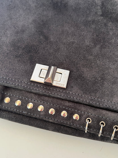 Pucci Suede Peirced Shoulder Bag