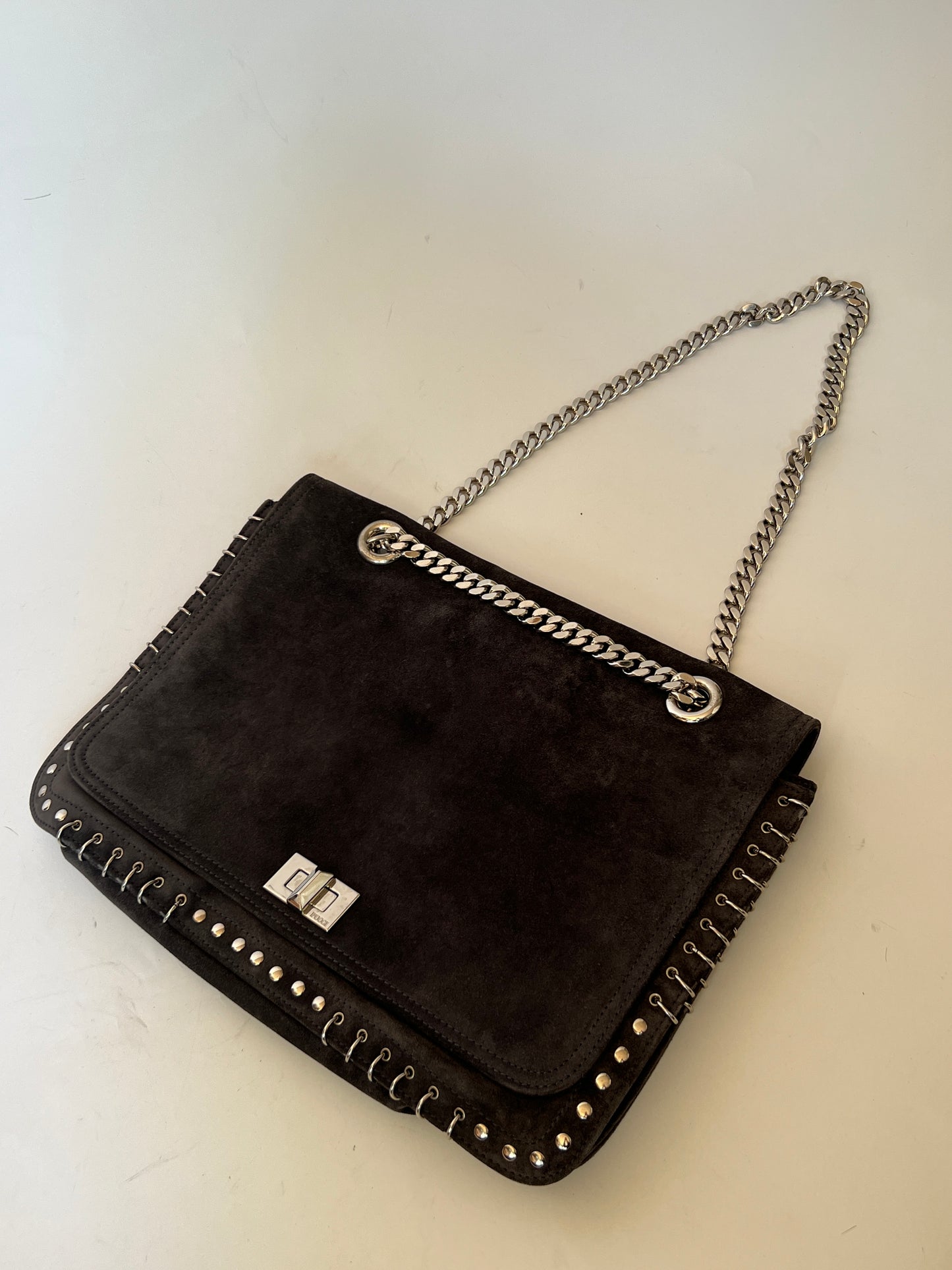 Pucci Suede Peirced Shoulder Bag