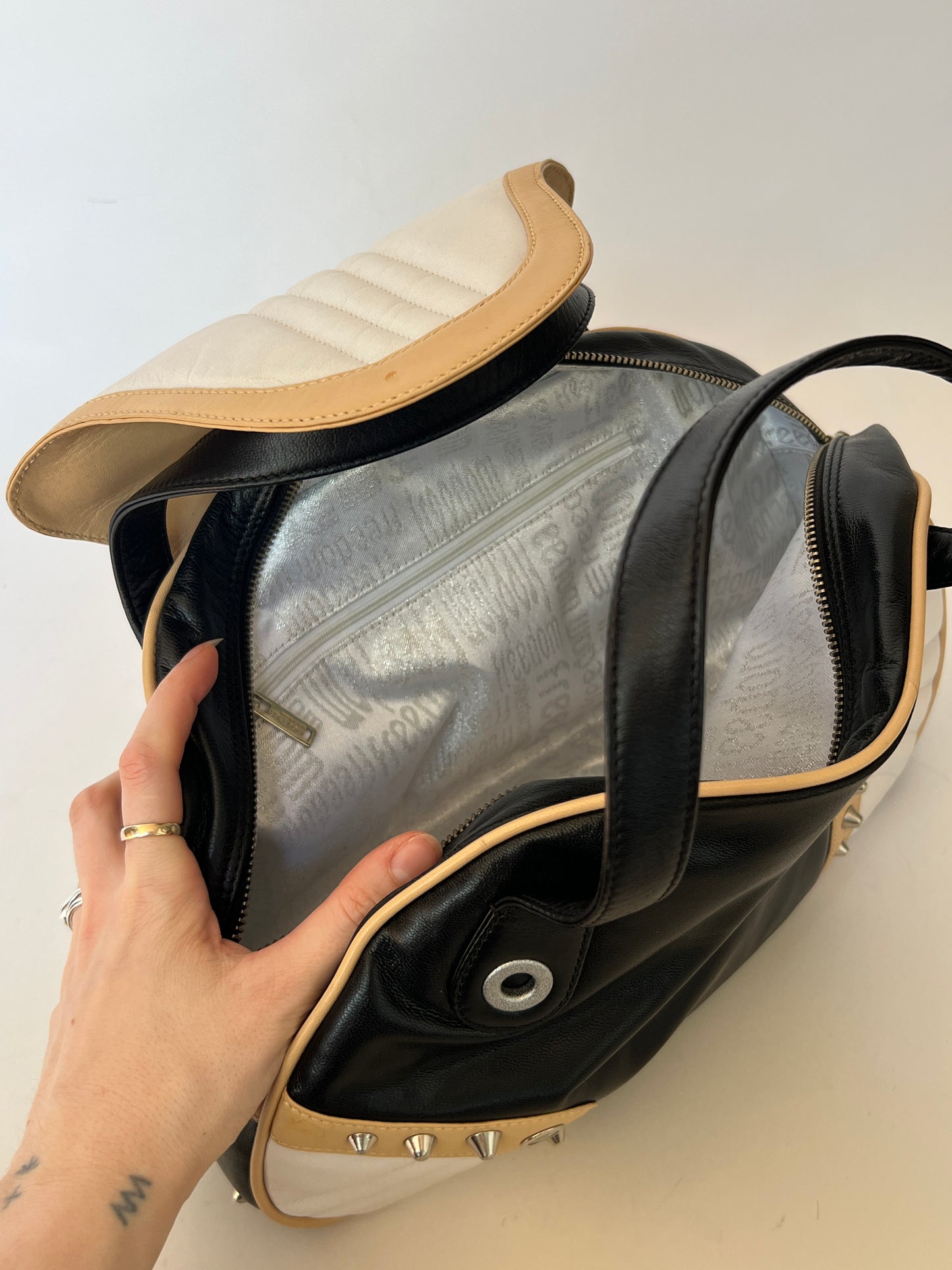 Cavalli Freedom Y2K Studded Leather Bag