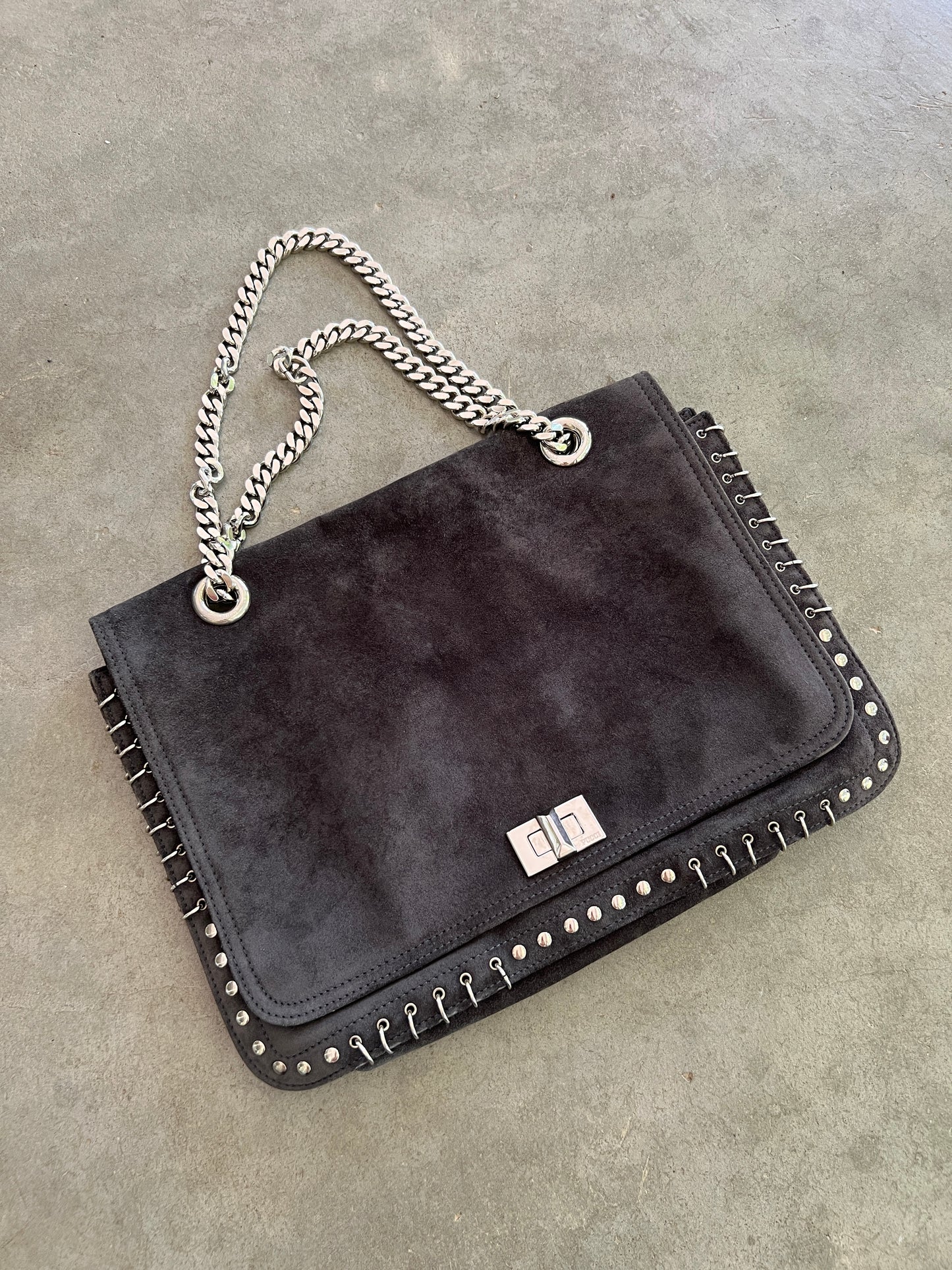 Pucci Suede Peirced Shoulder Bag