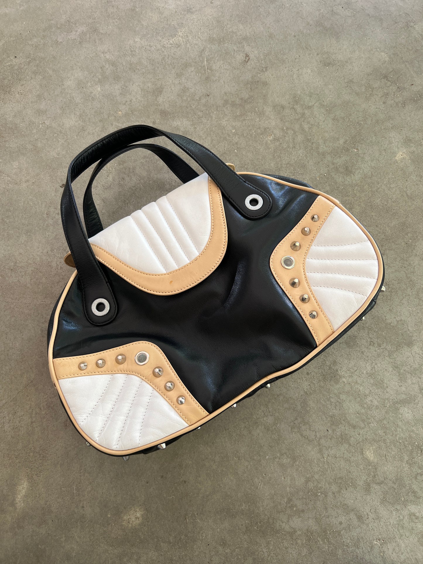 Cavalli Freedom Y2K Studded Leather Bag