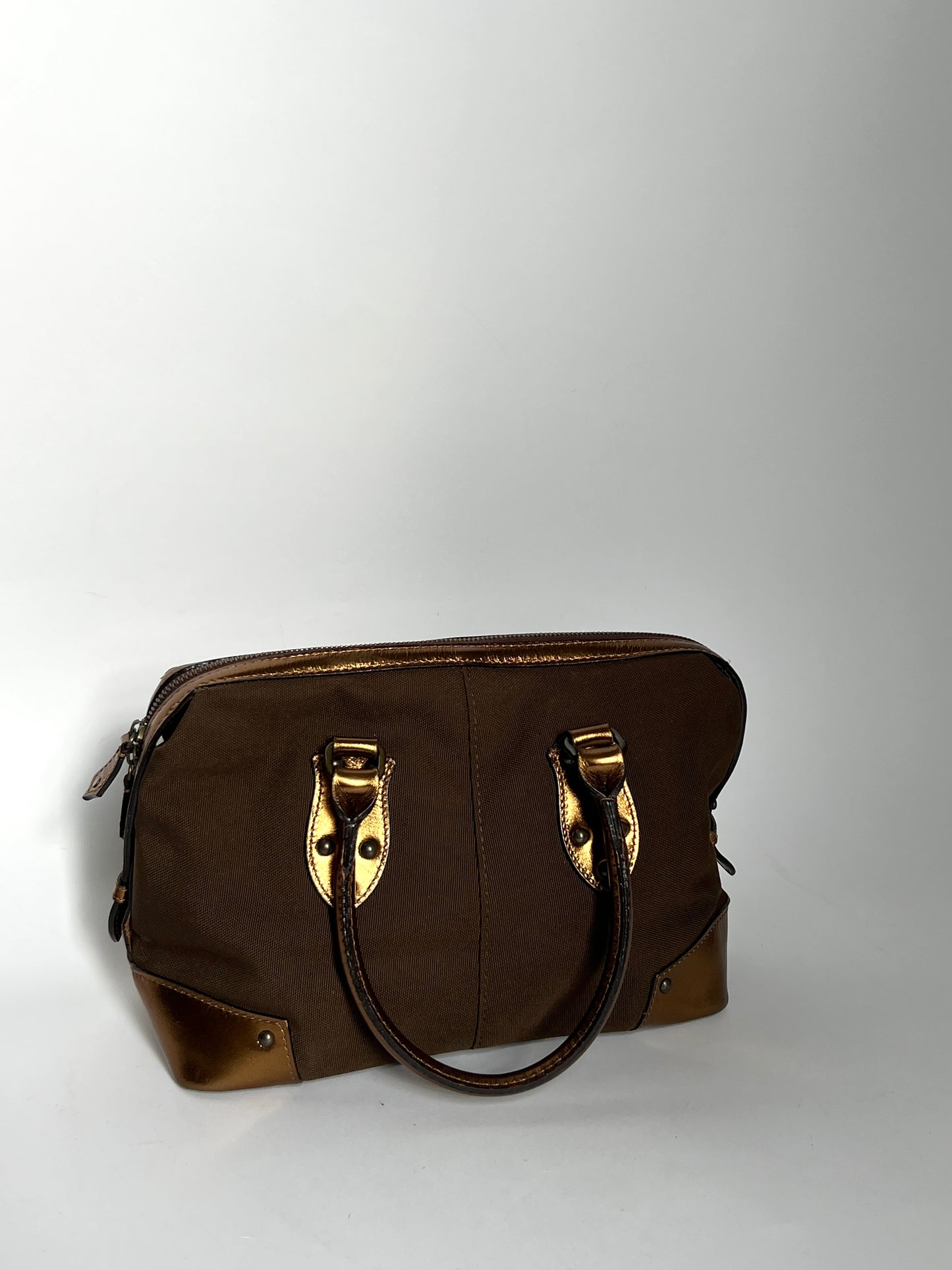 Y2K Metallic Bowler Bag