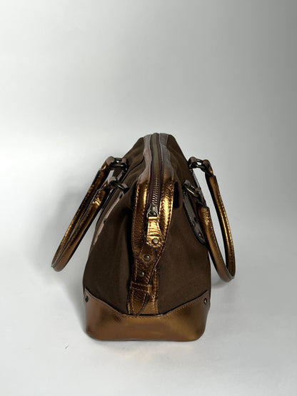 Y2K Metallic Bowler Bag