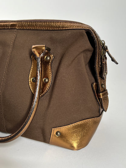 Y2K Metallic Bowler Bag