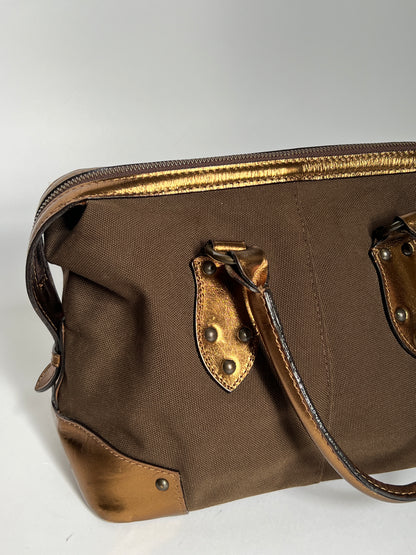 Y2K Metallic Bowler Bag