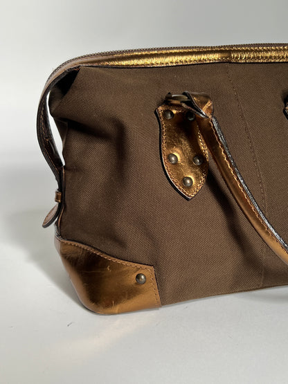 Y2K Metallic Bowler Bag