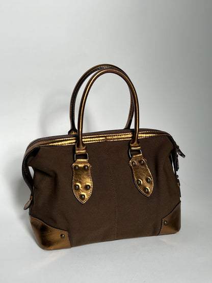Y2K Metallic Bowler Bag