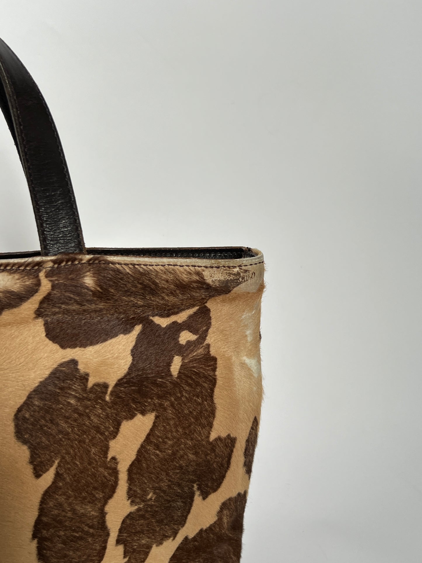 Distressed Mini Cowhide Tote