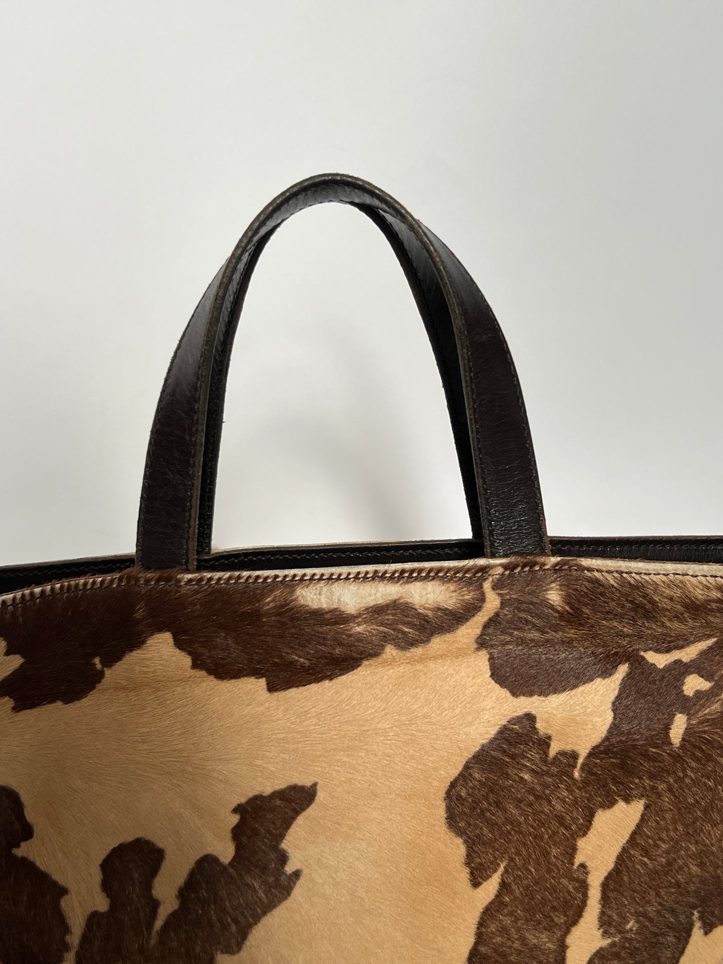 Distressed Mini Cowhide Tote