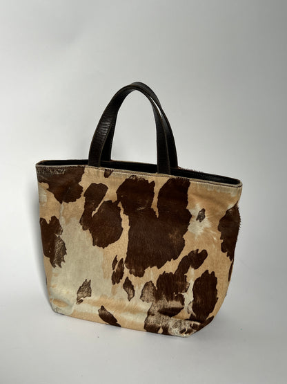 Distressed Mini Cowhide Tote