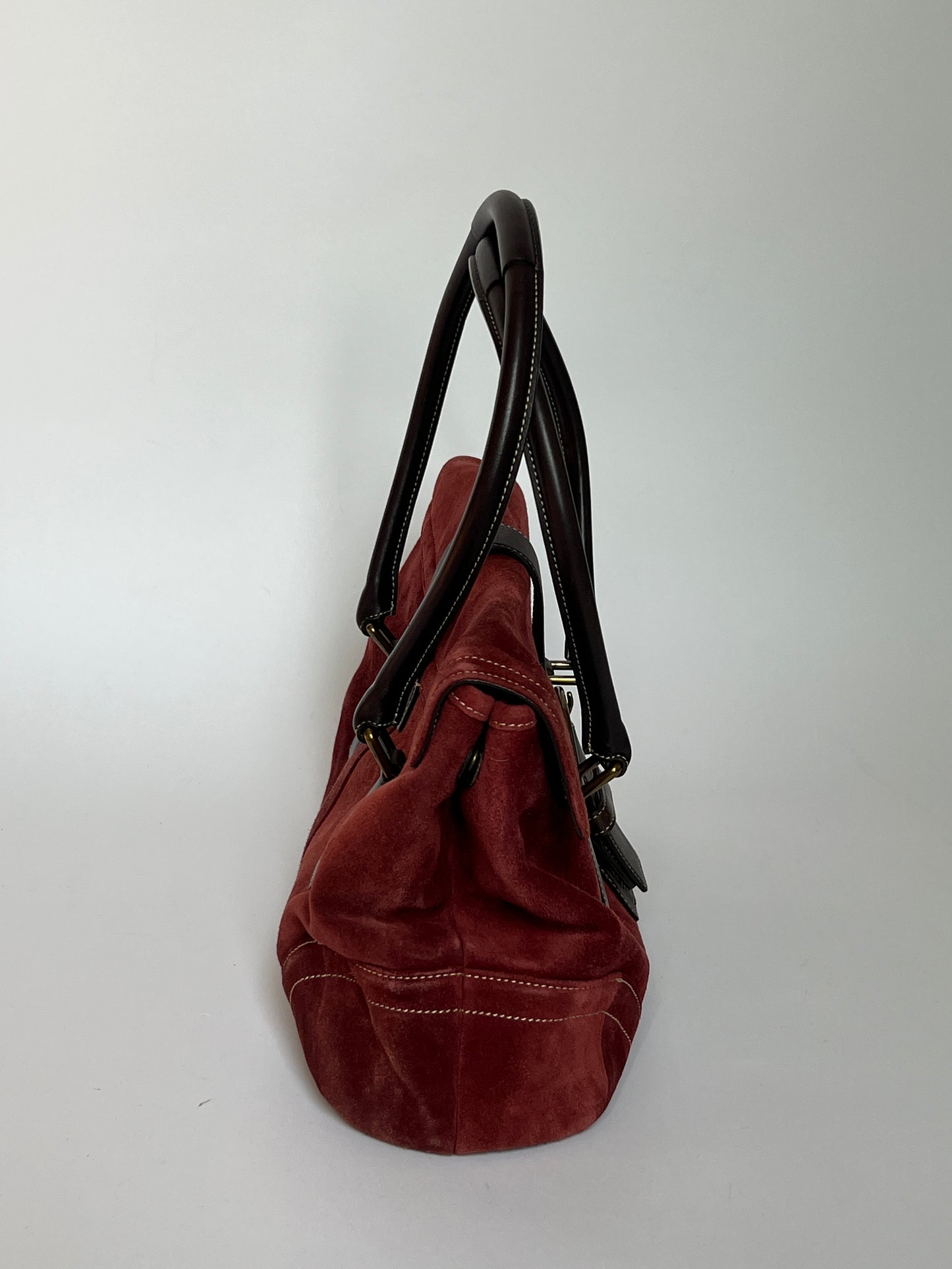 Coach Burgundy Suede Bag