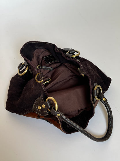 Brown Suede Cowhide Bag
