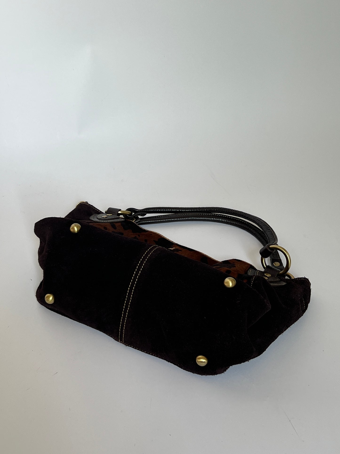 Brown Suede Cowhide Bag