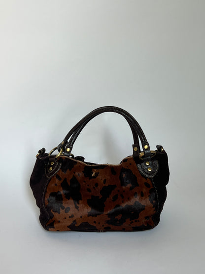 Brown Suede Cowhide Bag