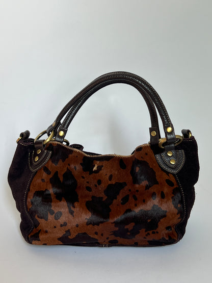 Brown Suede Cowhide Bag