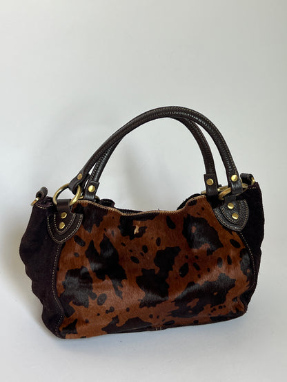 Brown Suede Cowhide Bag