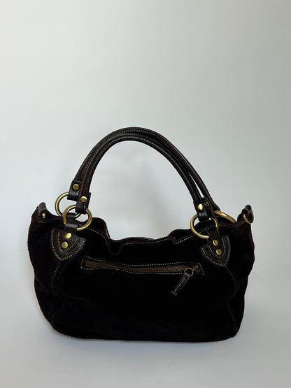 Brown Suede Cowhide Bag