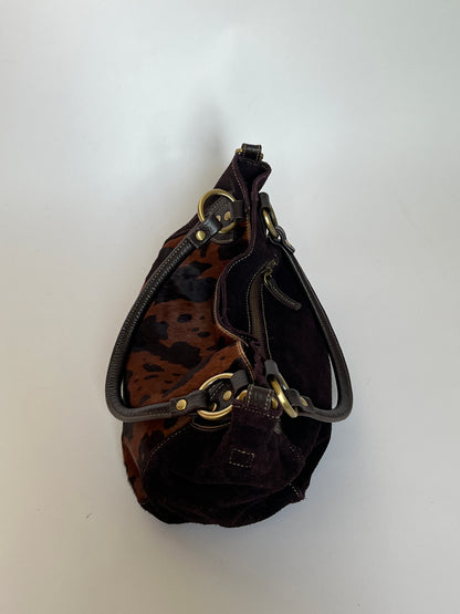 Brown Suede Cowhide Bag